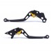 ADJUSTABLE LEVER SET BLACK & GOLD - TRIUMPH MOTORCYCLE (RIDE BY WIRE)